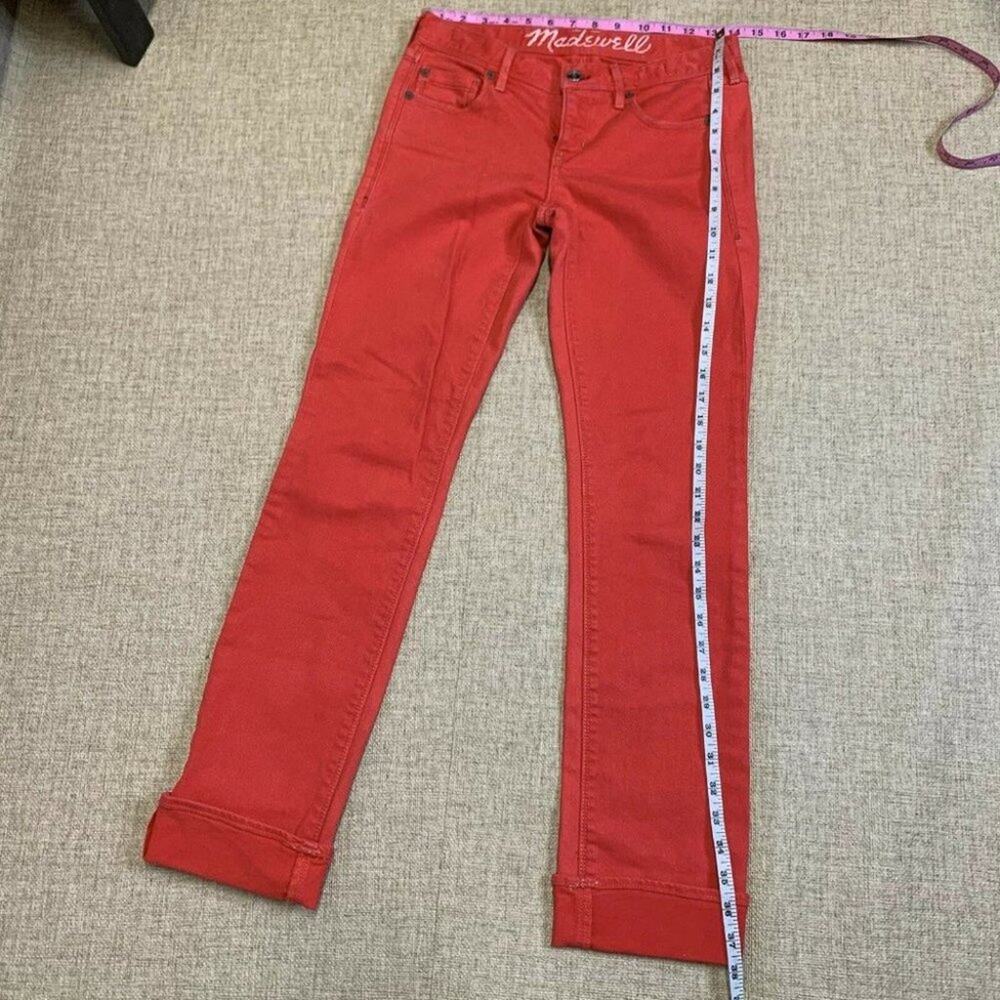 madewell Rail Straight Mid rise jeans Light wash rep pink Sz 26 cotton pockets - Picture 8 of 11